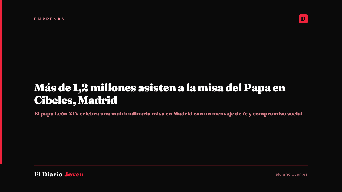 Más de 1,2 millones asisten a la misa del Papa en Cibeles, Madrid