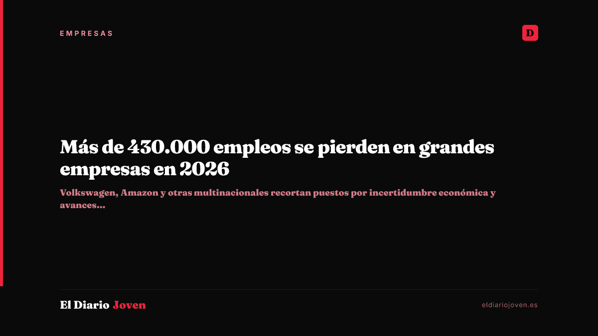Más de 430.000 empleos se pierden en grandes empresas en 2026