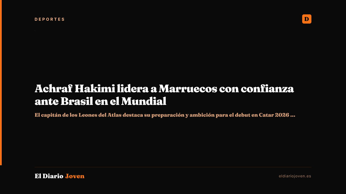Achraf Hakimi lidera a Marruecos con confianza ante Brasil en el Mundial