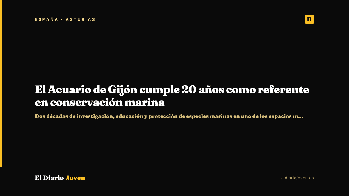 El Acuario de Gijón cumple 20 años como referente en conservación marina
