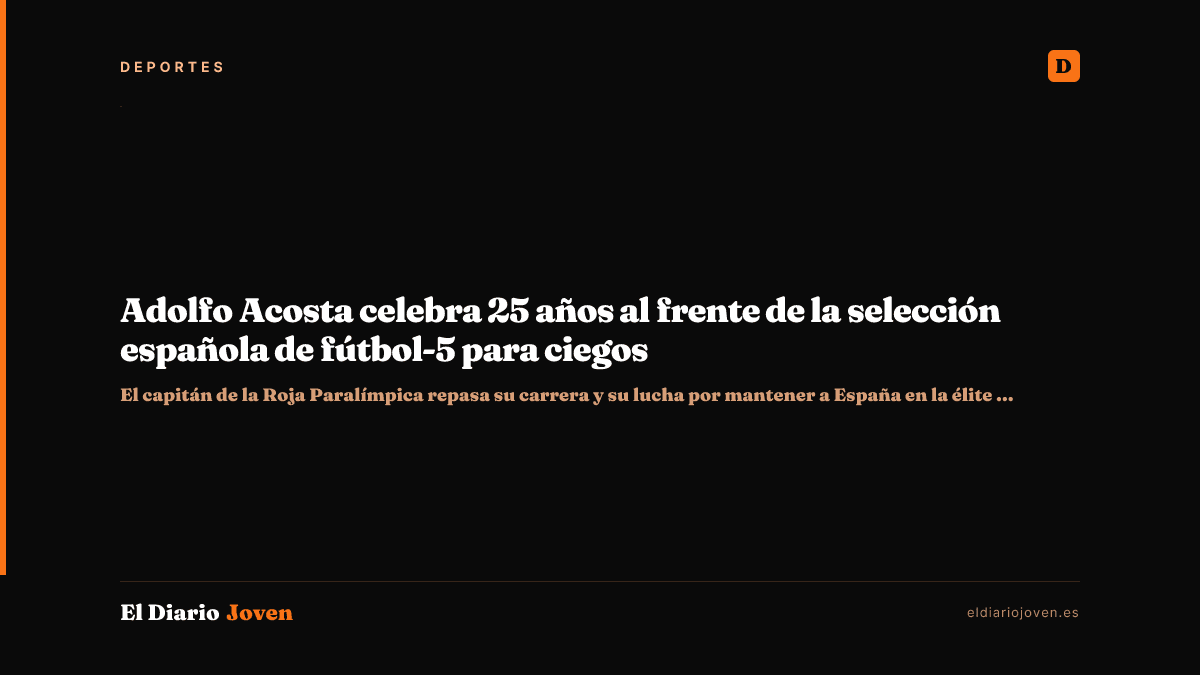Adolfo Acosta celebra 25 años al frente de la selección española de fútbol-5 para ciegos