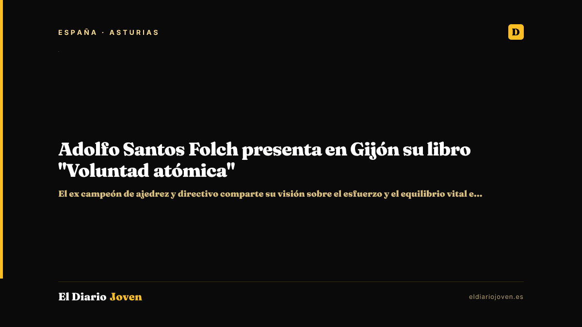 Adolfo Santos Folch presenta en Gijón su libro "Voluntad atómica"
