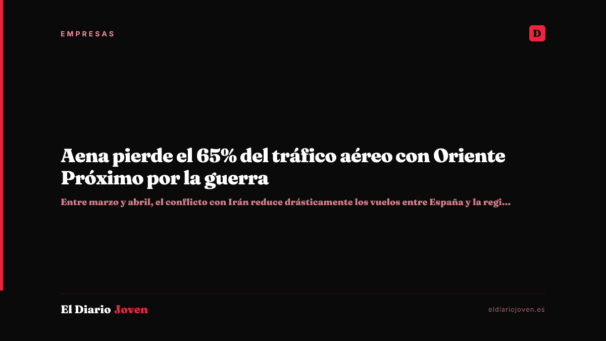 Aena pierde el 65% del tráfico aéreo con Oriente Próximo por la guerra