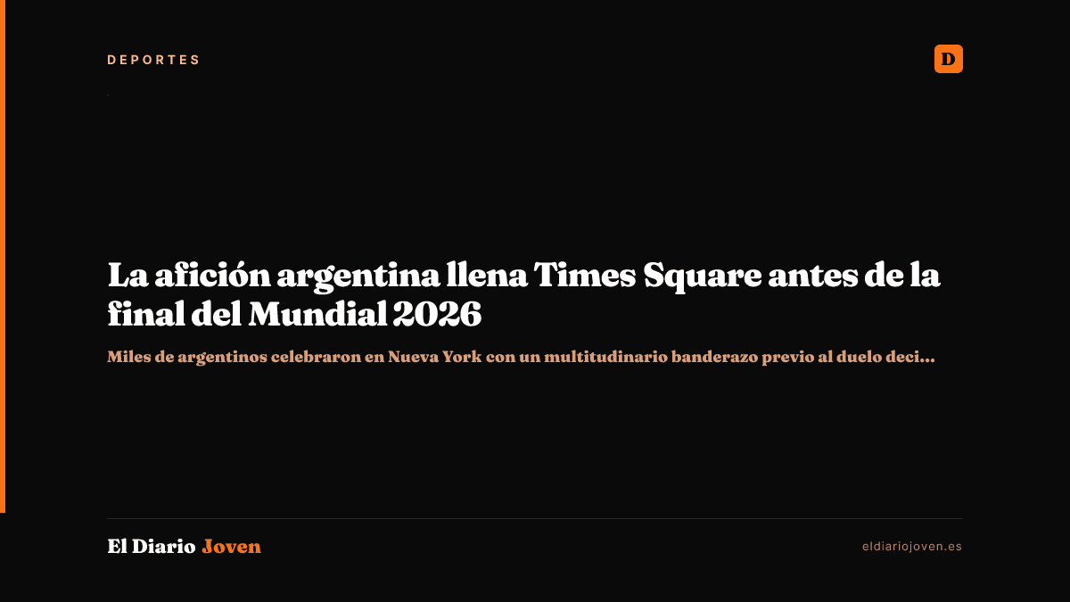 La afición argentina llena Times Square antes de la final del Mundial 2026