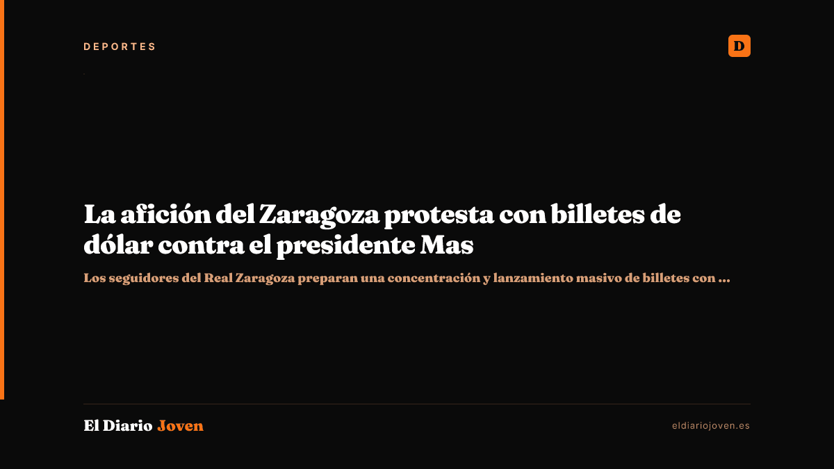 La afición del Zaragoza protesta con billetes de dólar contra el presidente Mas