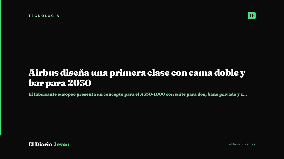 Airbus diseña una primera clase con cama doble y bar para 2030