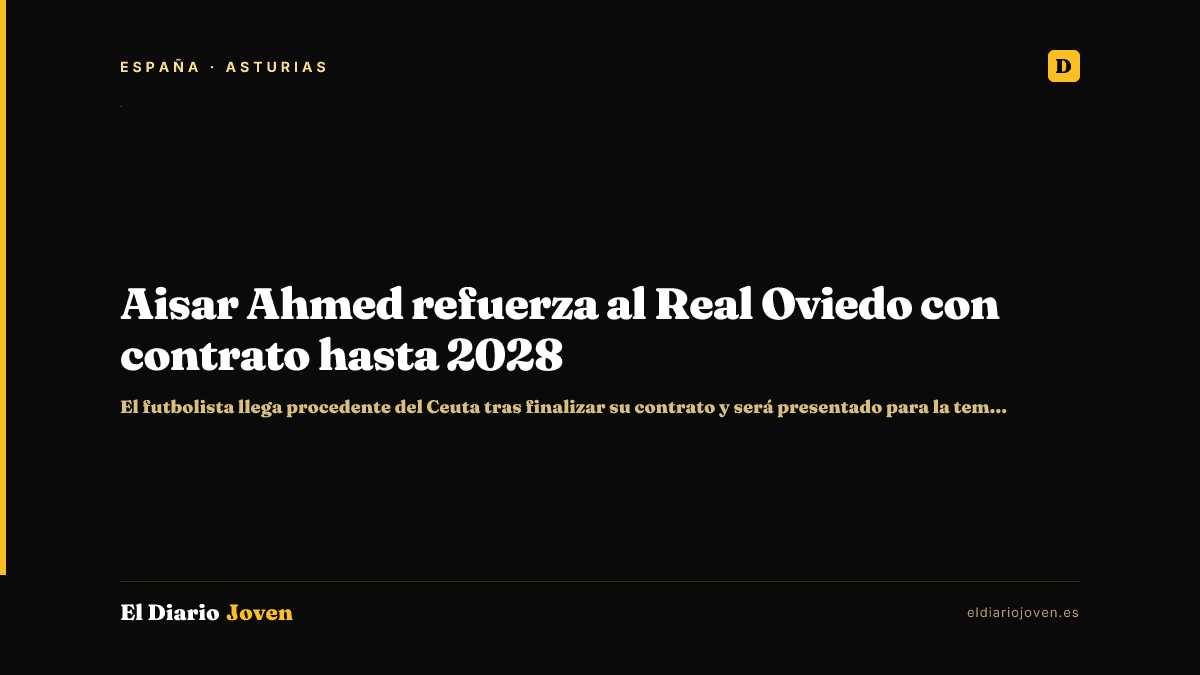 Aisar Ahmed refuerza al Real Oviedo con contrato hasta 2028