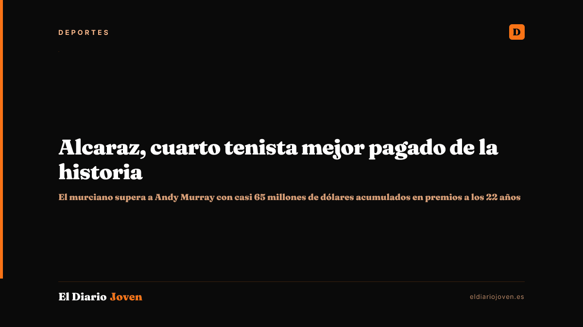 Alcaraz, cuarto tenista mejor pagado de la historia