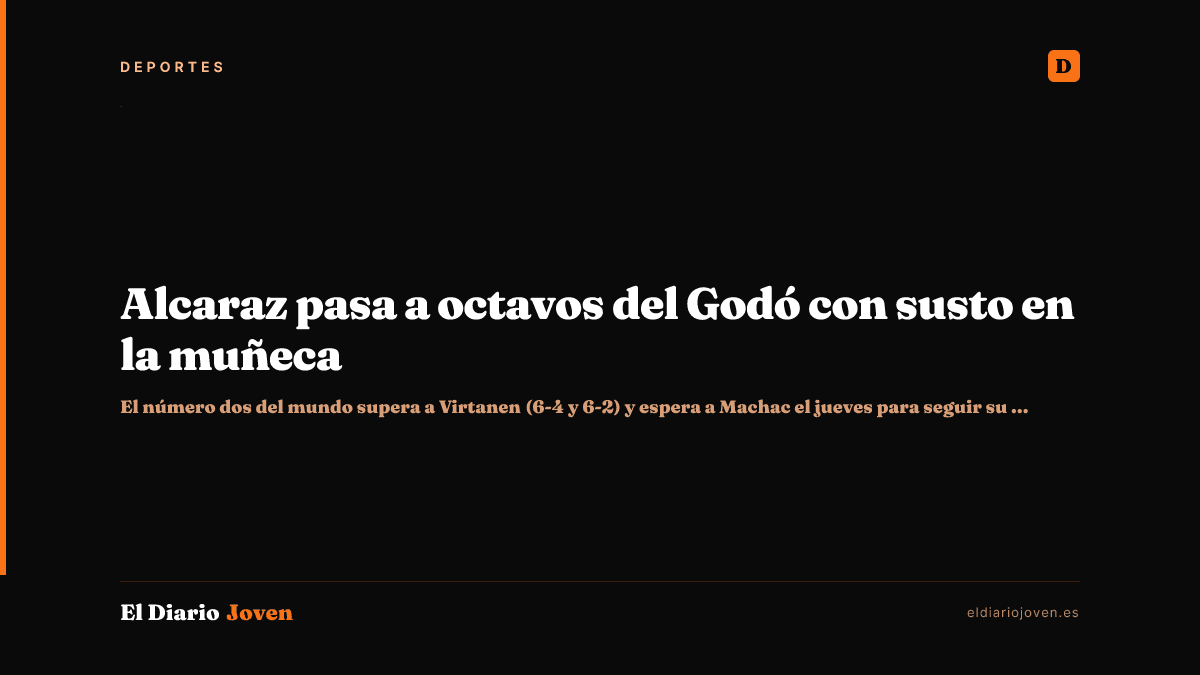 Alcaraz pasa a octavos del Godó con susto en la muñeca