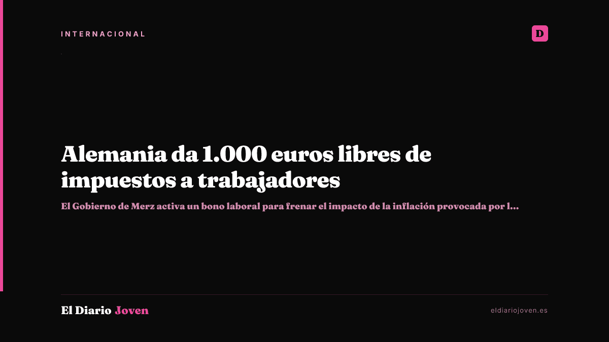 Alemania da 1.000 euros libres de impuestos a trabajadores