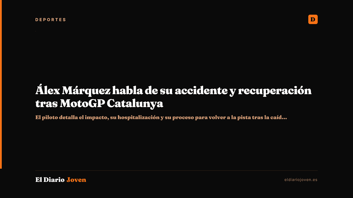 Álex Márquez habla de su accidente y recuperación tras MotoGP Catalunya