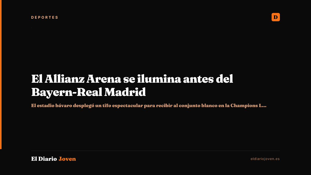 El Allianz Arena se ilumina antes del Bayern-Real Madrid