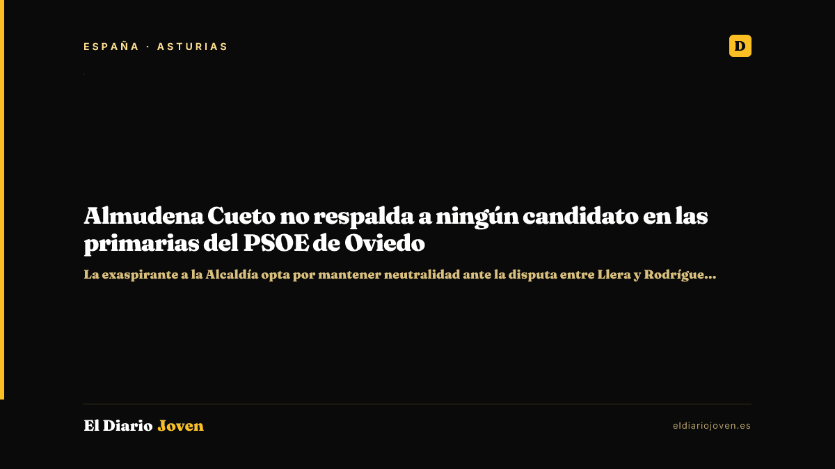 Almudena Cueto no respalda a ningún candidato en las primarias del PSOE de Oviedo