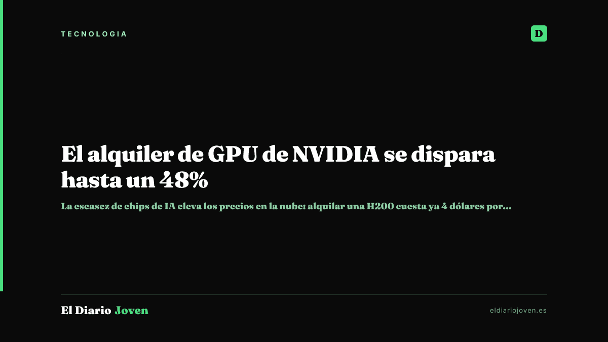 El alquiler de GPU de NVIDIA se dispara hasta un 48%