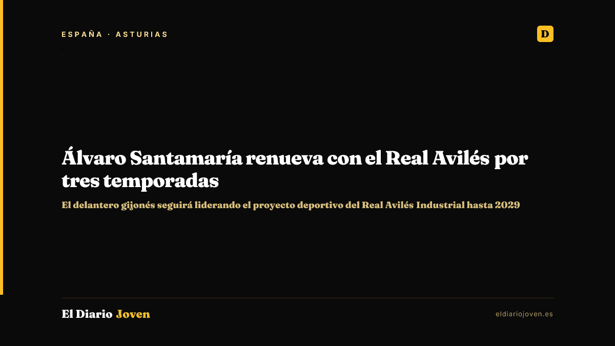 Álvaro Santamaría renueva con el Real Avilés por tres temporadas