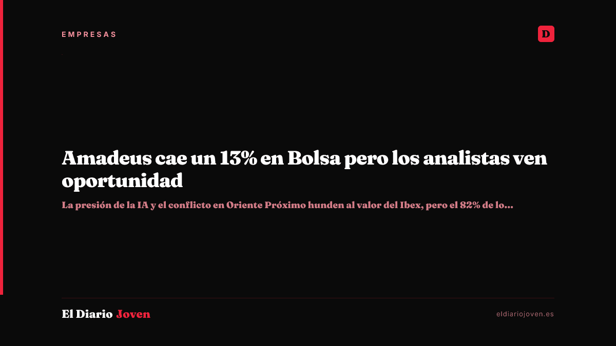 Amadeus cae un 13% en Bolsa pero los analistas ven oportunidad