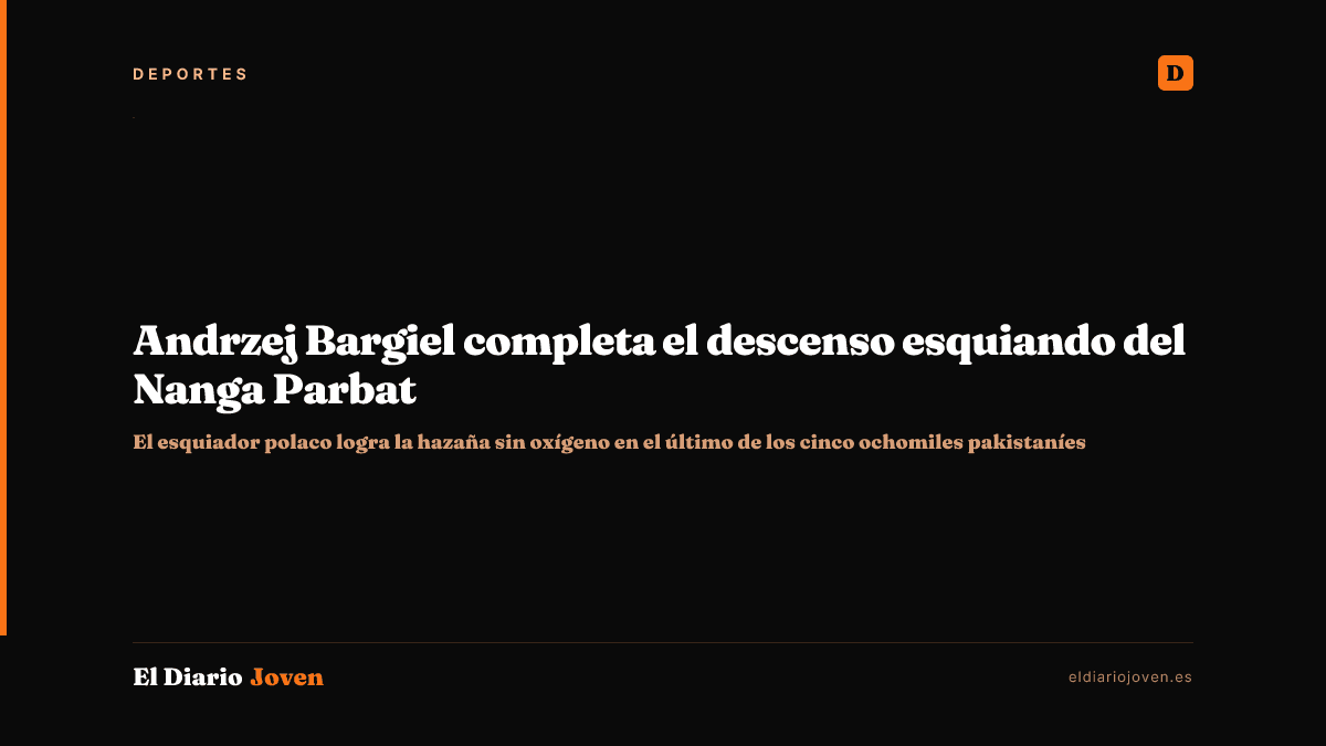 Andrzej Bargiel completa el descenso esquiando del Nanga Parbat