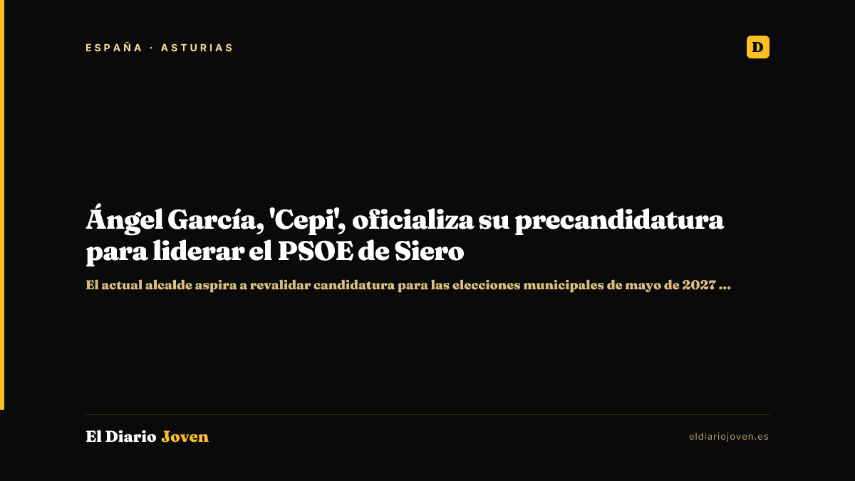 Ángel García, 'Cepi', oficializa su precandidatura para liderar el PSOE de Siero