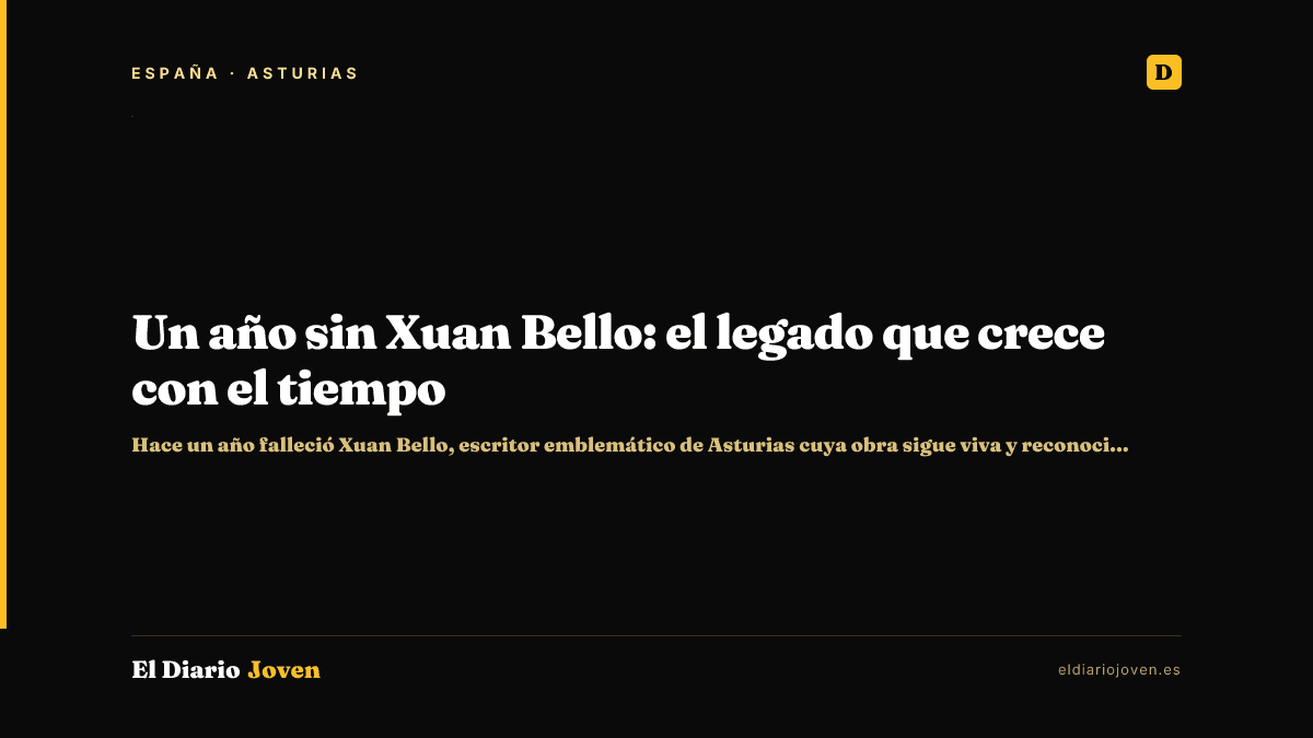 Un año sin Xuan Bello: el legado que crece con el tiempo