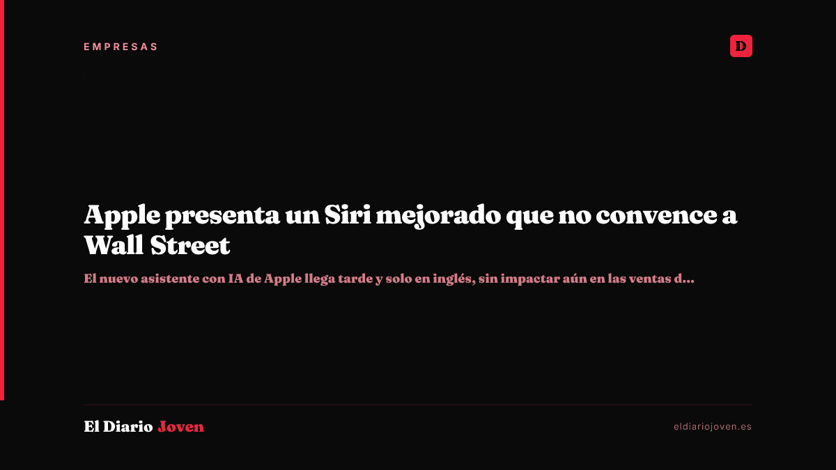 Apple presenta un Siri mejorado que no convence a Wall Street