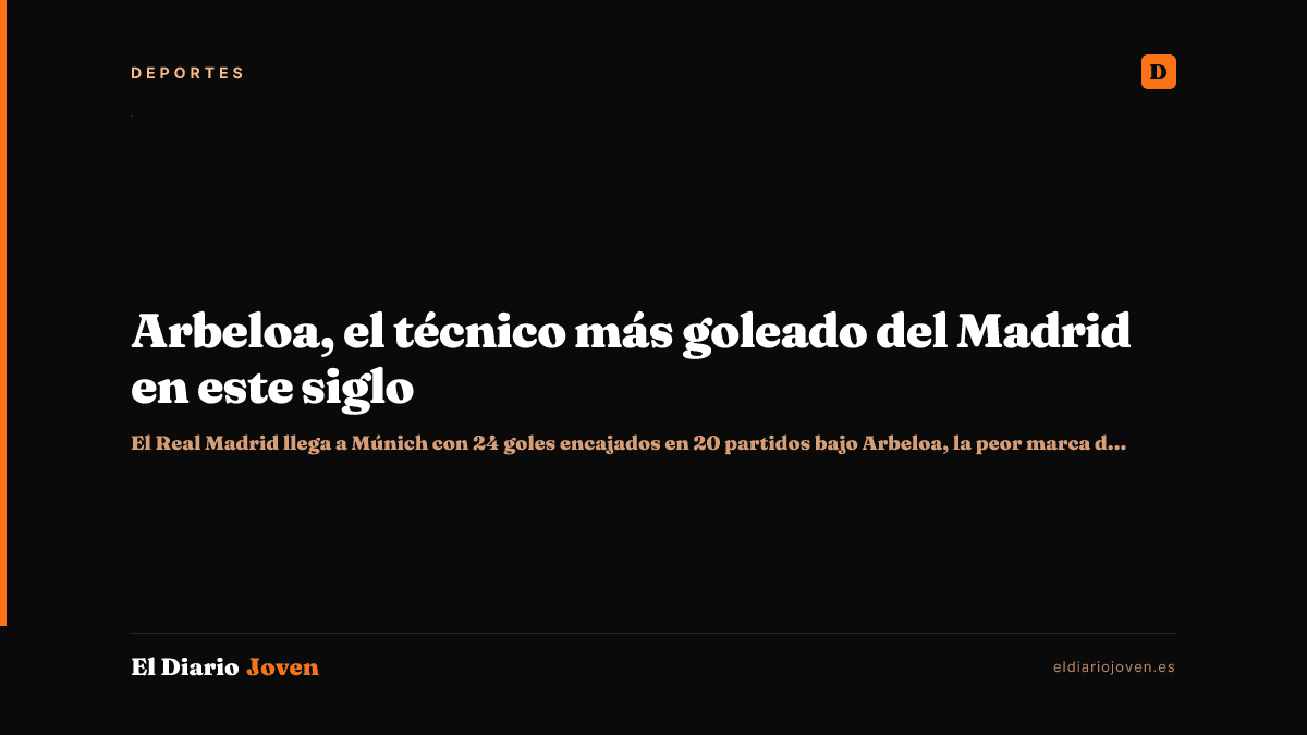 Arbeloa, el técnico más goleado del Madrid en este siglo