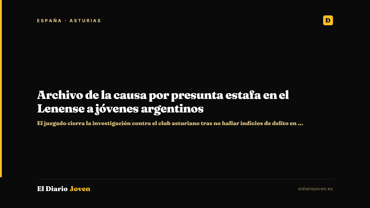 Archivo de la causa por presunta estafa en el Lenense a jóvenes argentinos