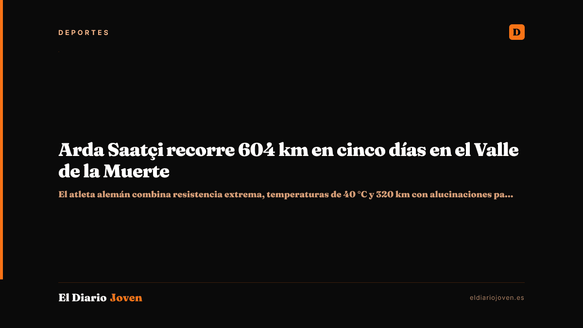 Arda Saatçi recorre 604 km en cinco días en el Valle de la Muerte