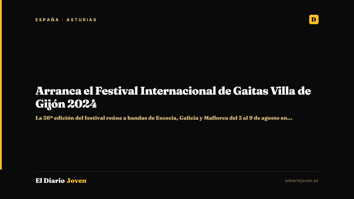 Arranca el Festival Internacional de Gaitas Villa de Gijón 2024