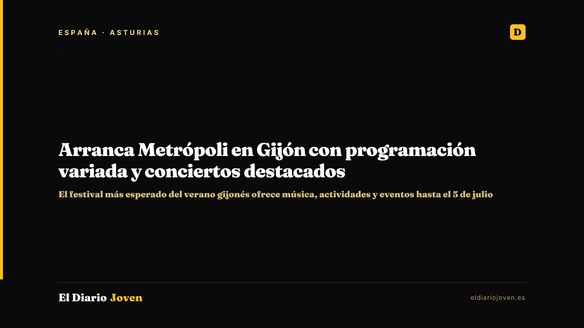 Arranca Metrópoli en Gijón con programación variada y conciertos destacados