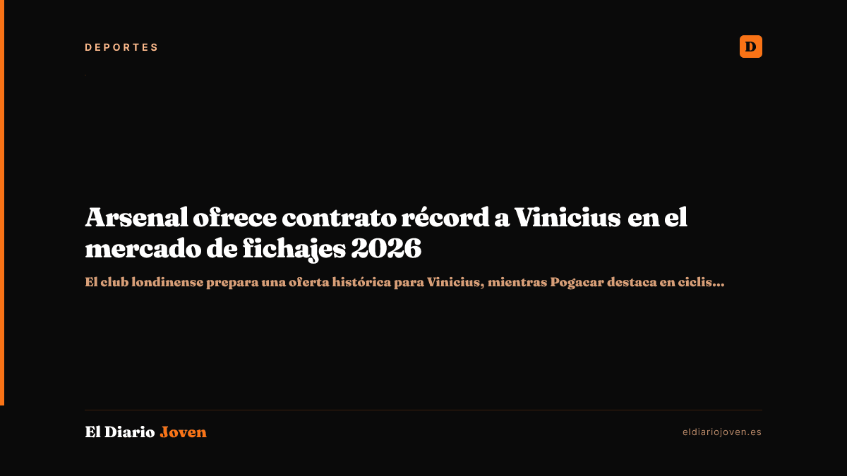 Arsenal ofrece contrato récord a Vinicius en el mercado de fichajes 2026