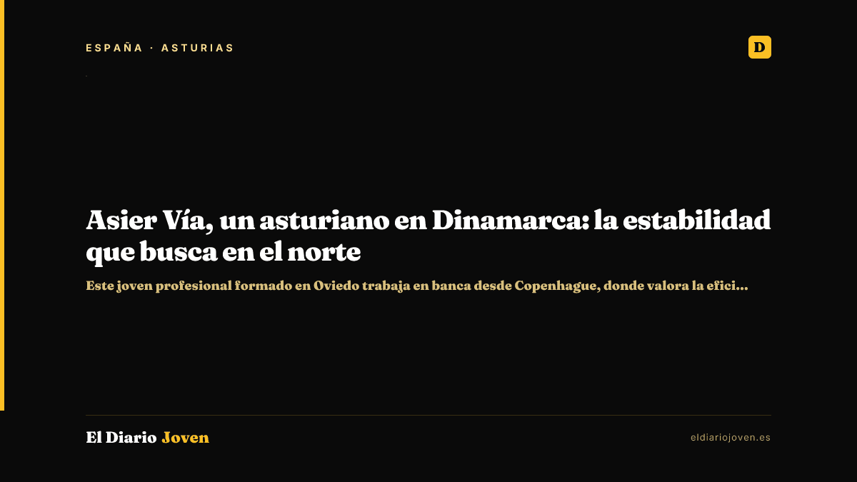 Asier Vía, un asturiano en Dinamarca: la estabilidad que busca en el norte