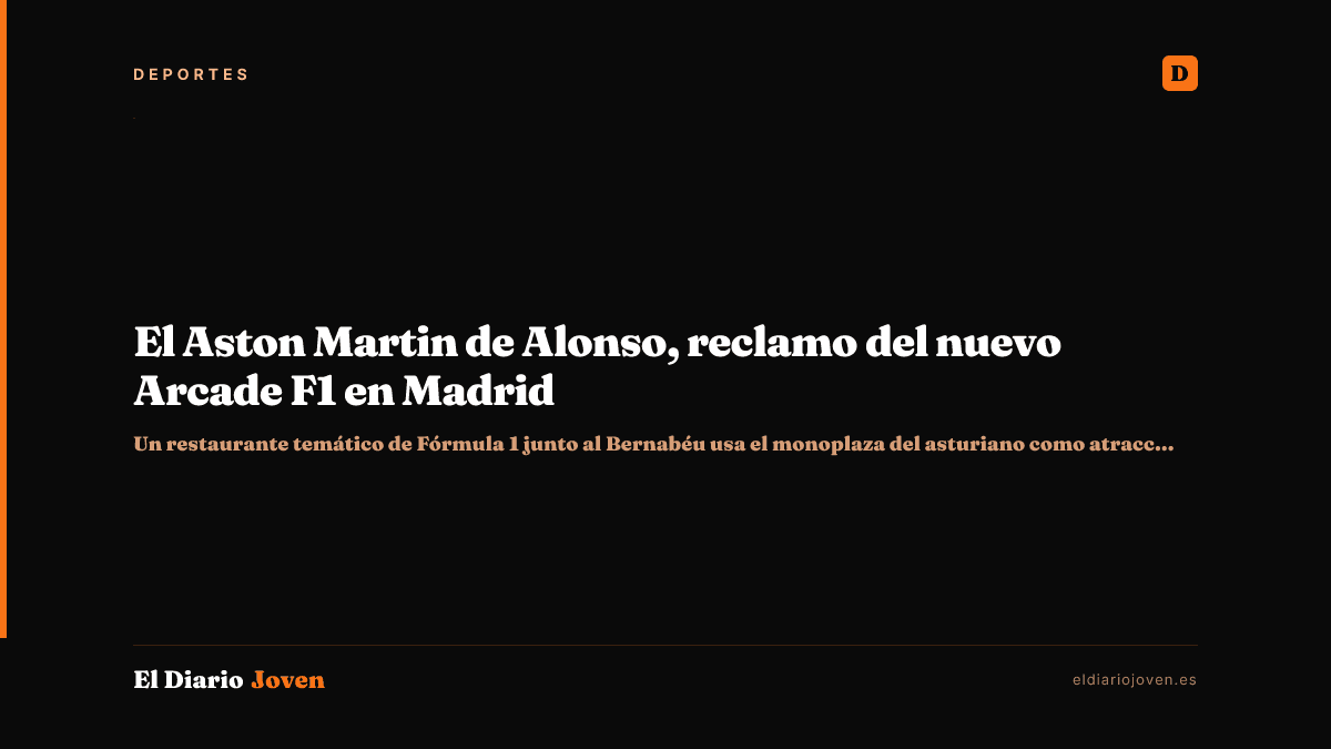 El Aston Martin de Alonso, reclamo del nuevo Arcade F1 en Madrid