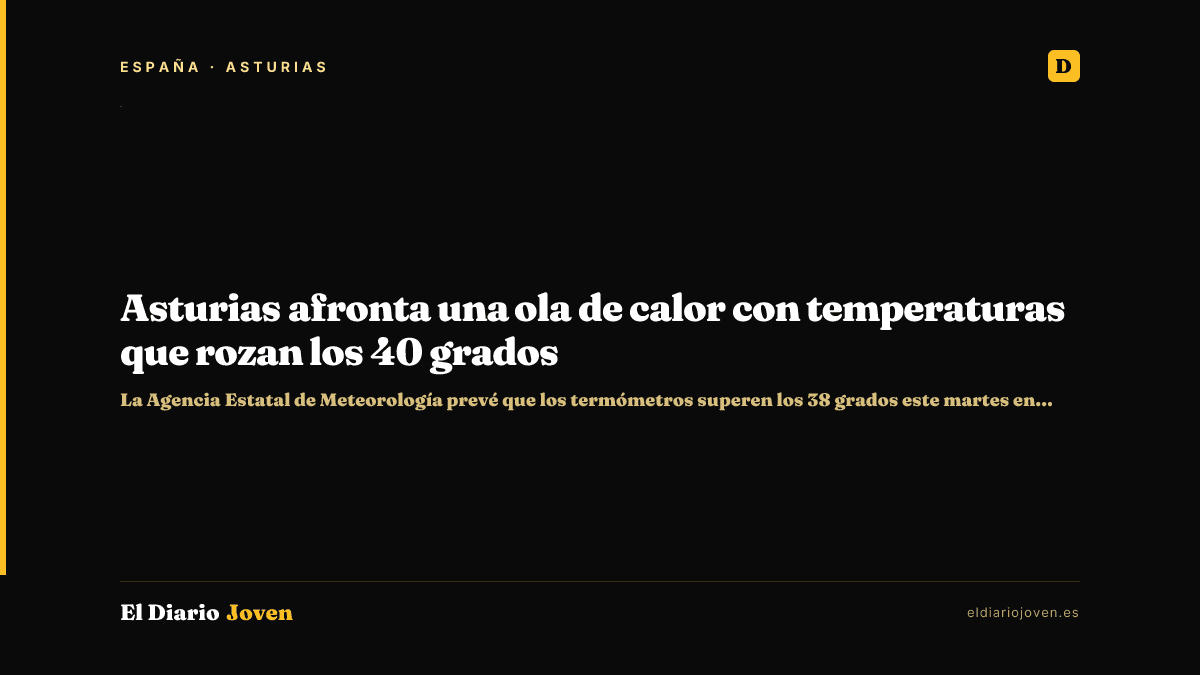 Asturias afronta una ola de calor con temperaturas que rozan los 40 grados