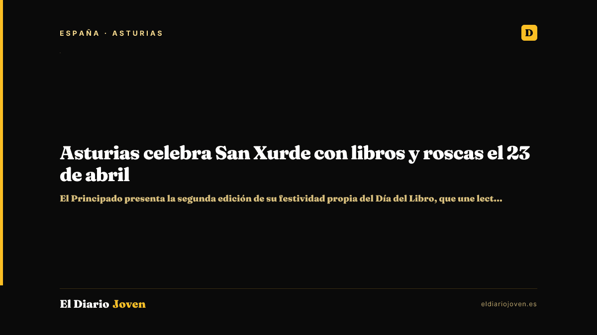 Asturias celebra San Xurde con libros y roscas el 23 de abril