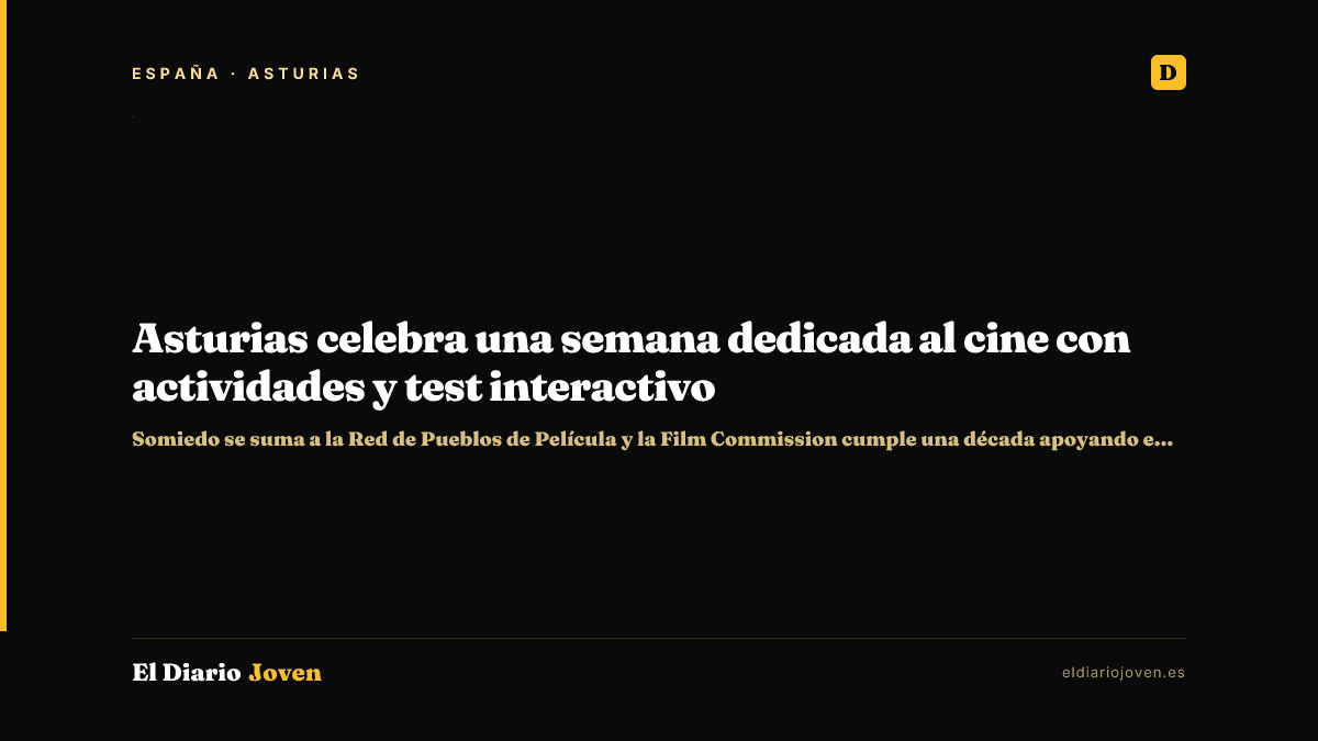 Asturias celebra una semana dedicada al cine con actividades y test interactivo