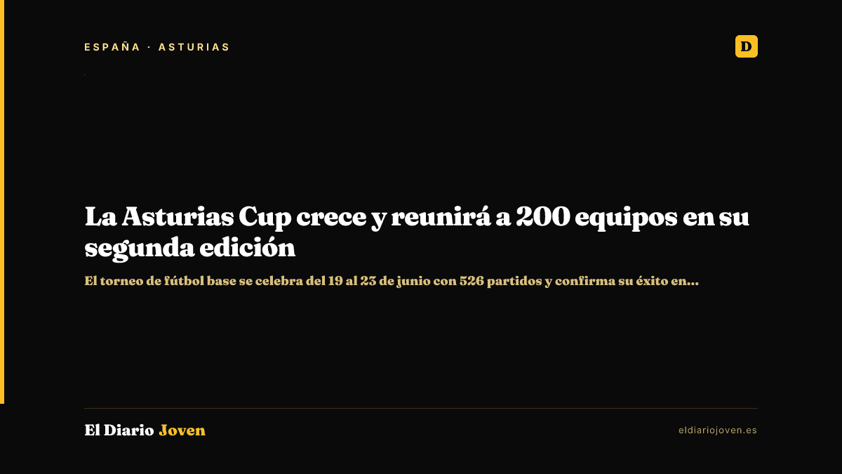 La Asturias Cup crece y reunirá a 200 equipos en su segunda edición