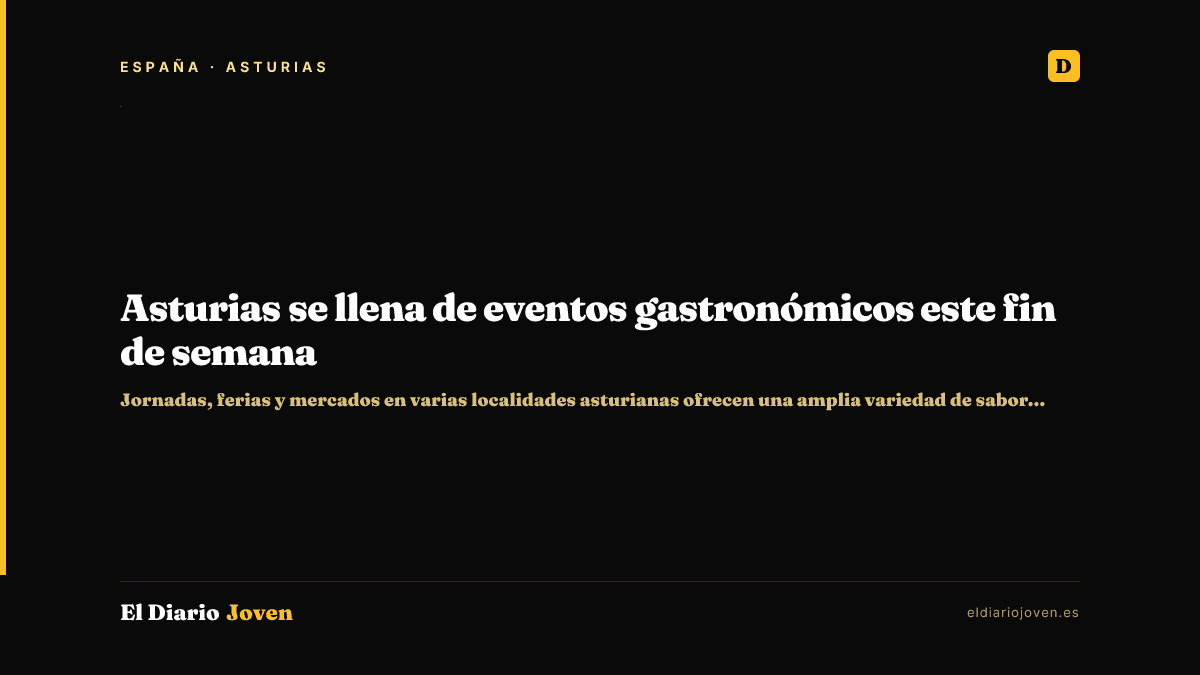 Asturias se llena de eventos gastronómicos este fin de semana