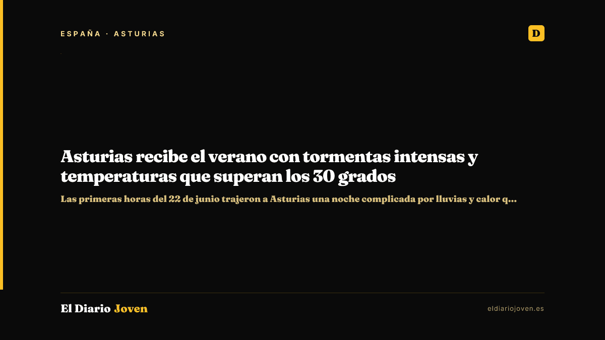 Asturias recibe el verano con tormentas intensas y temperaturas que superan los 30 grados