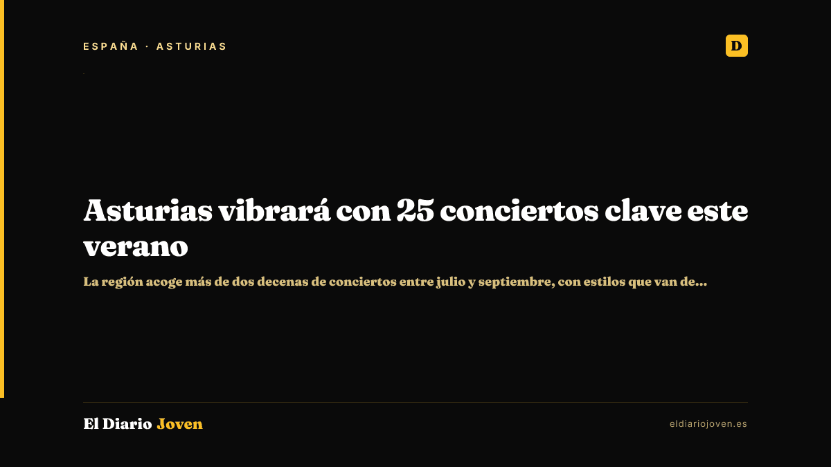 Asturias vibrará con 25 conciertos clave este verano