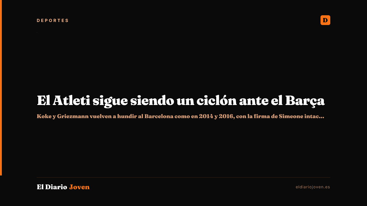 El Atleti sigue siendo un ciclón ante el Barça