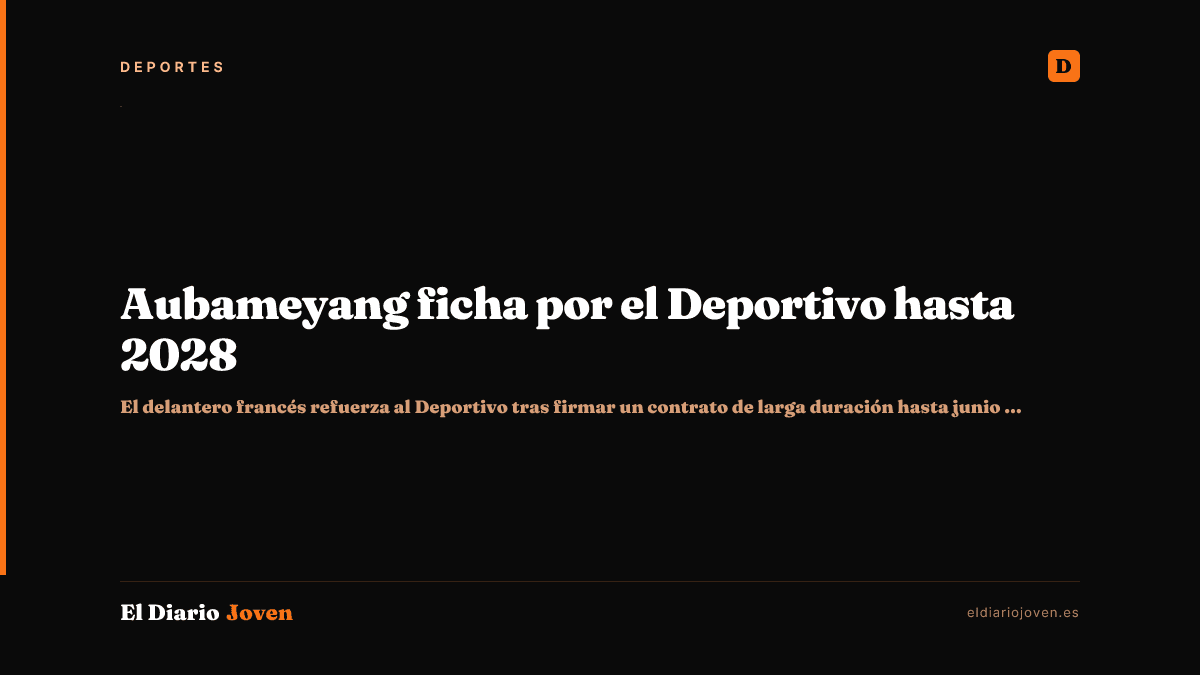 Aubameyang ficha por el Deportivo hasta 2028