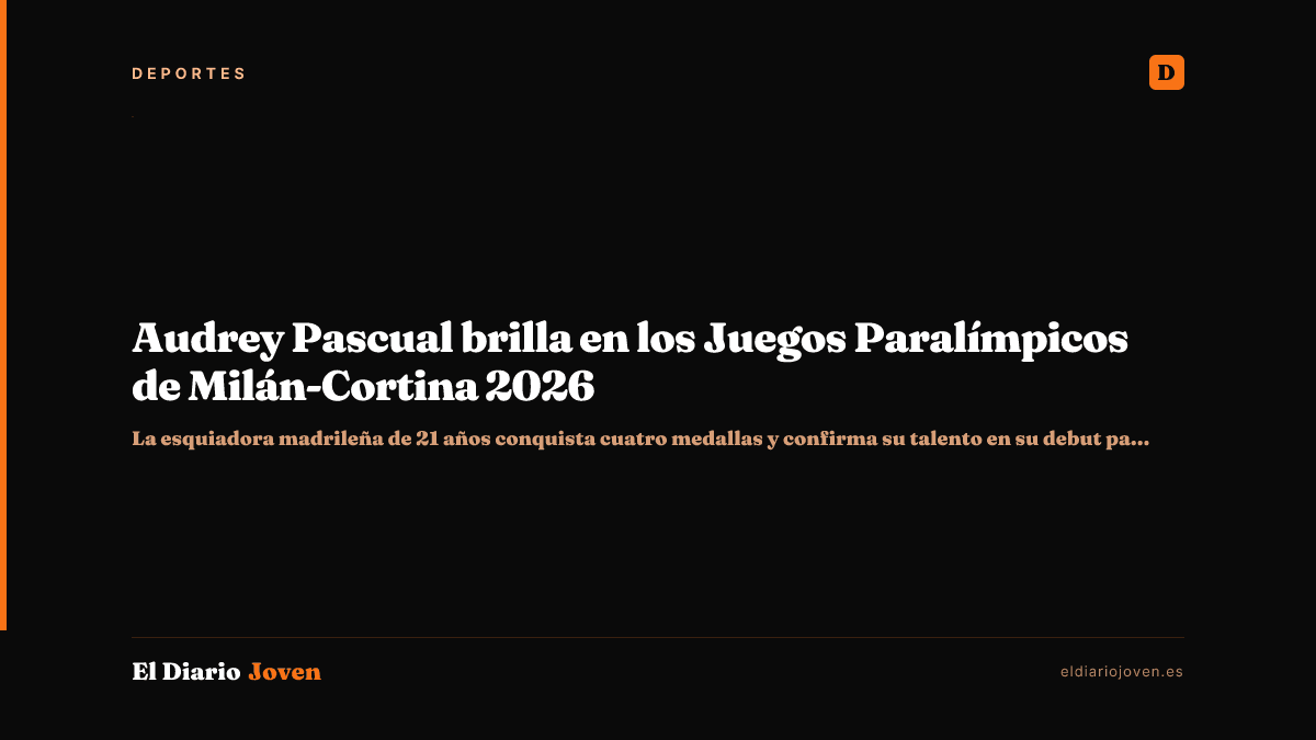 Audrey Pascual brilla en los Juegos Paralímpicos de Milán-Cortina 2026