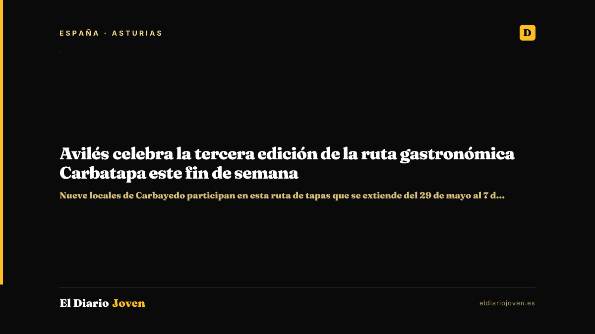 Avilés celebra la tercera edición de la ruta gastronómica Carbatapa este fin de semana