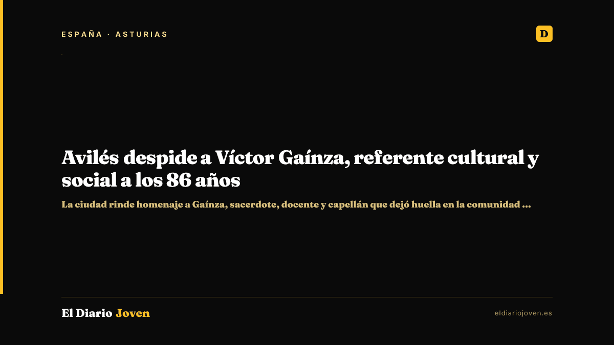 Avilés despide a Víctor Gaínza, referente cultural y social a los 86 años
