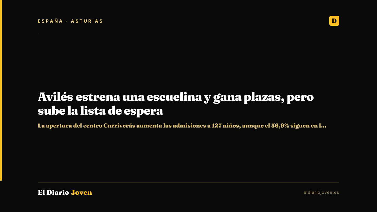 Avilés estrena una escuelina y gana plazas, pero sube la lista de espera
