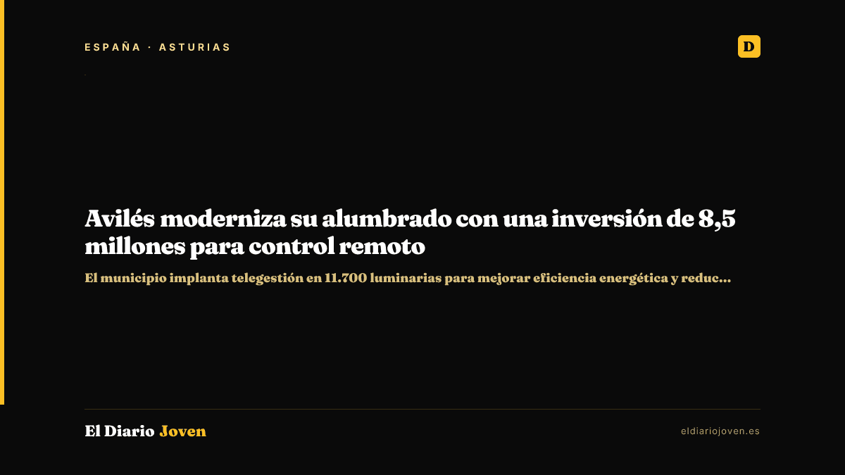 Avilés moderniza su alumbrado con una inversión de 8,5 millones para control remoto