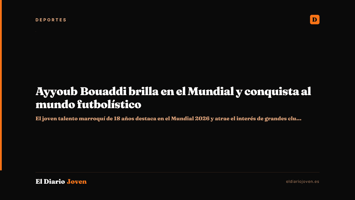 Ayyoub Bouaddi brilla en el Mundial y conquista al mundo futbolístico