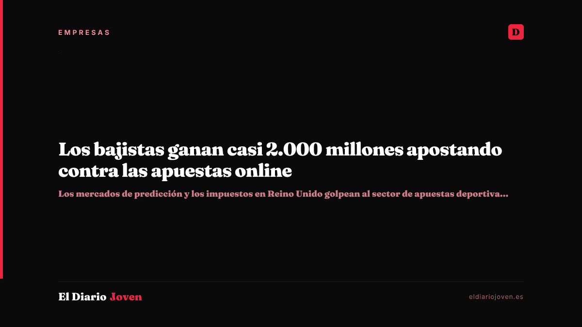 Los bajistas ganan casi 2.000 millones apostando contra las apuestas online