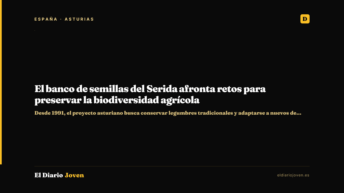 El banco de semillas del Serida afronta retos para preservar la biodiversidad agrícola