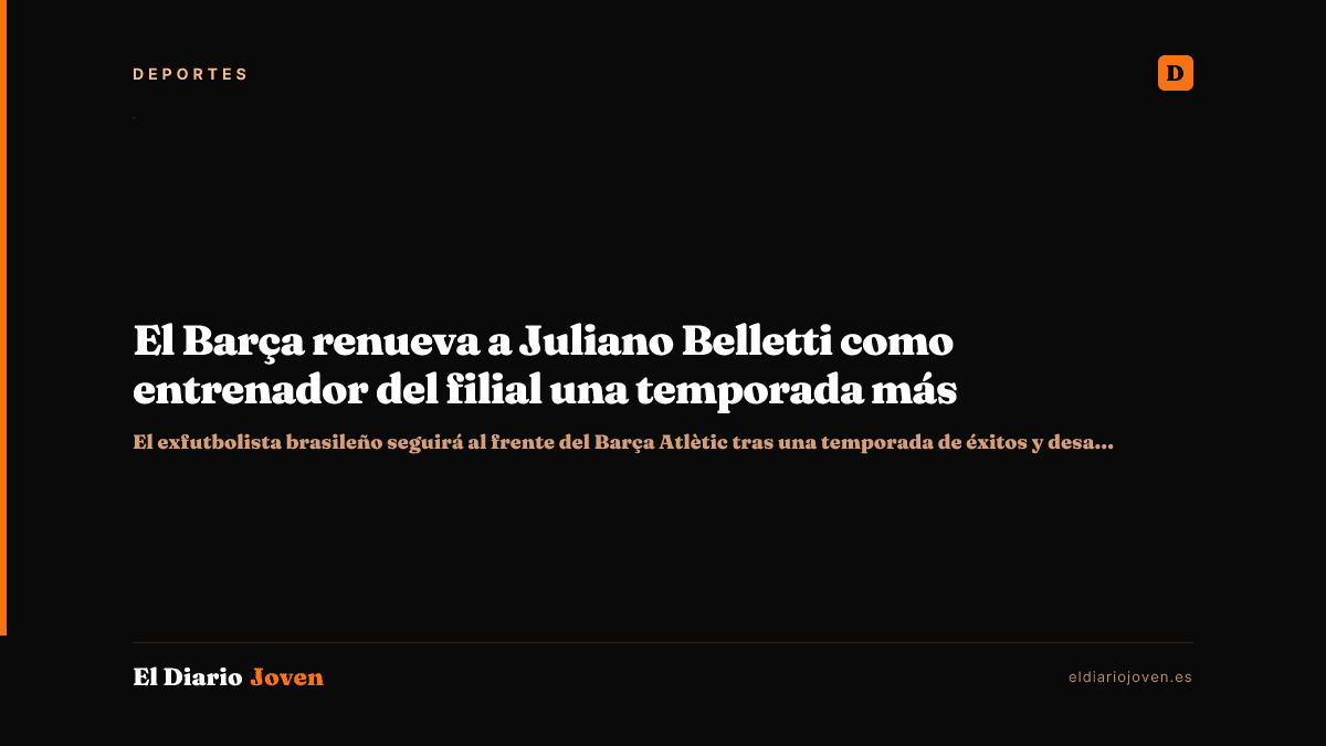 El Barça renueva a Juliano Belletti como entrenador del filial una temporada más